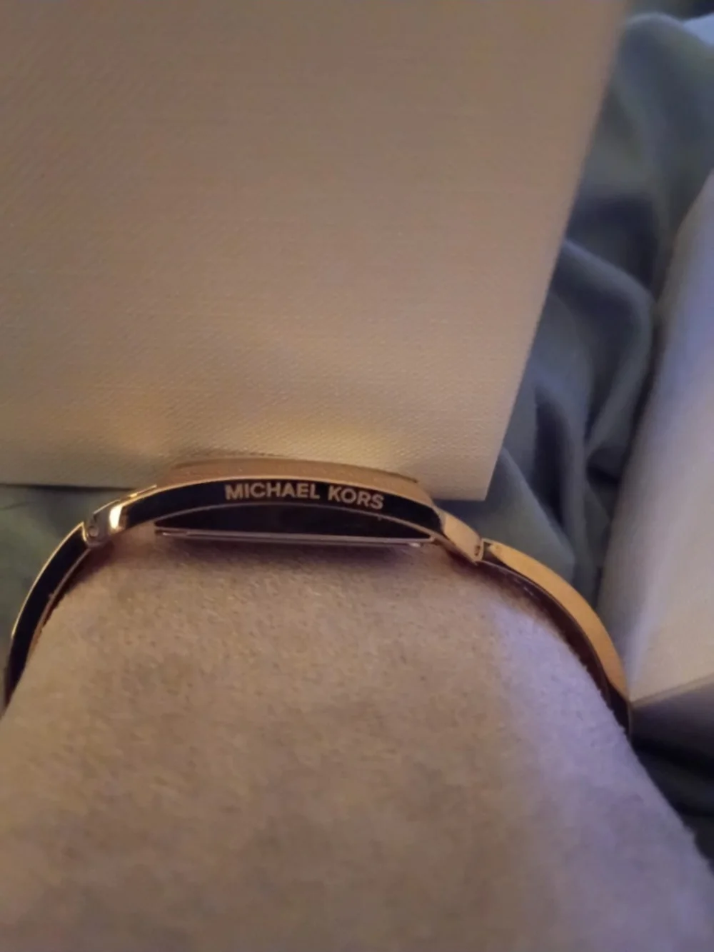 Michael Kors Gold Bracelet-Style Rectangular Smartwatch